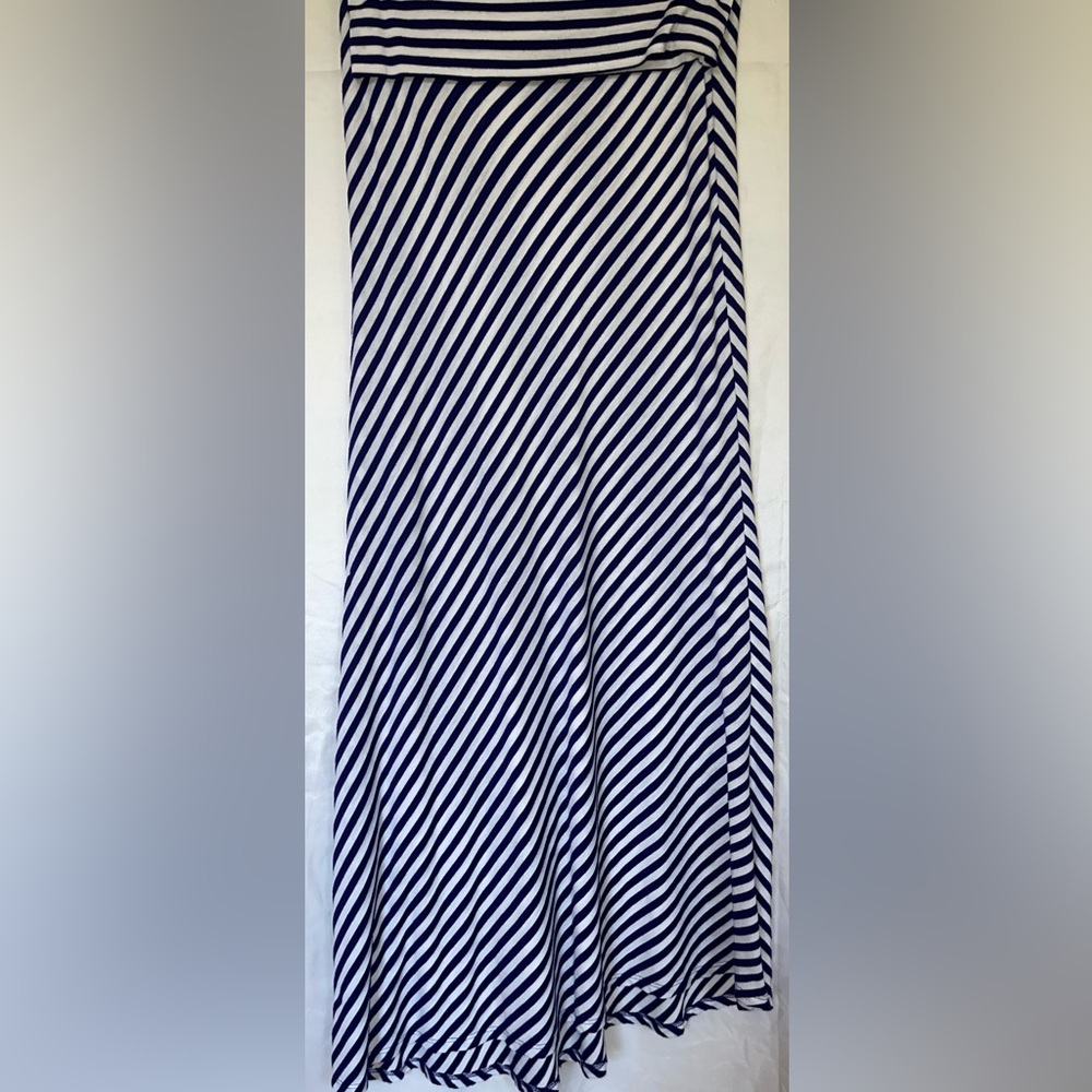 Elegant Black and White Striped Maxi Skirt